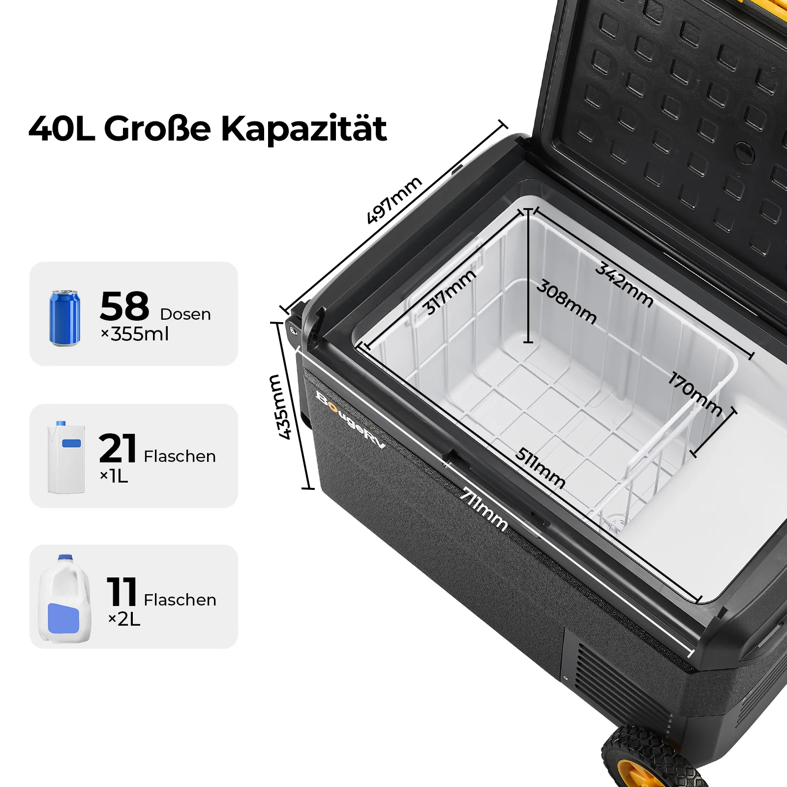 BougeRV CRS 40L tragbarer Auto Kühlbox - Image 6