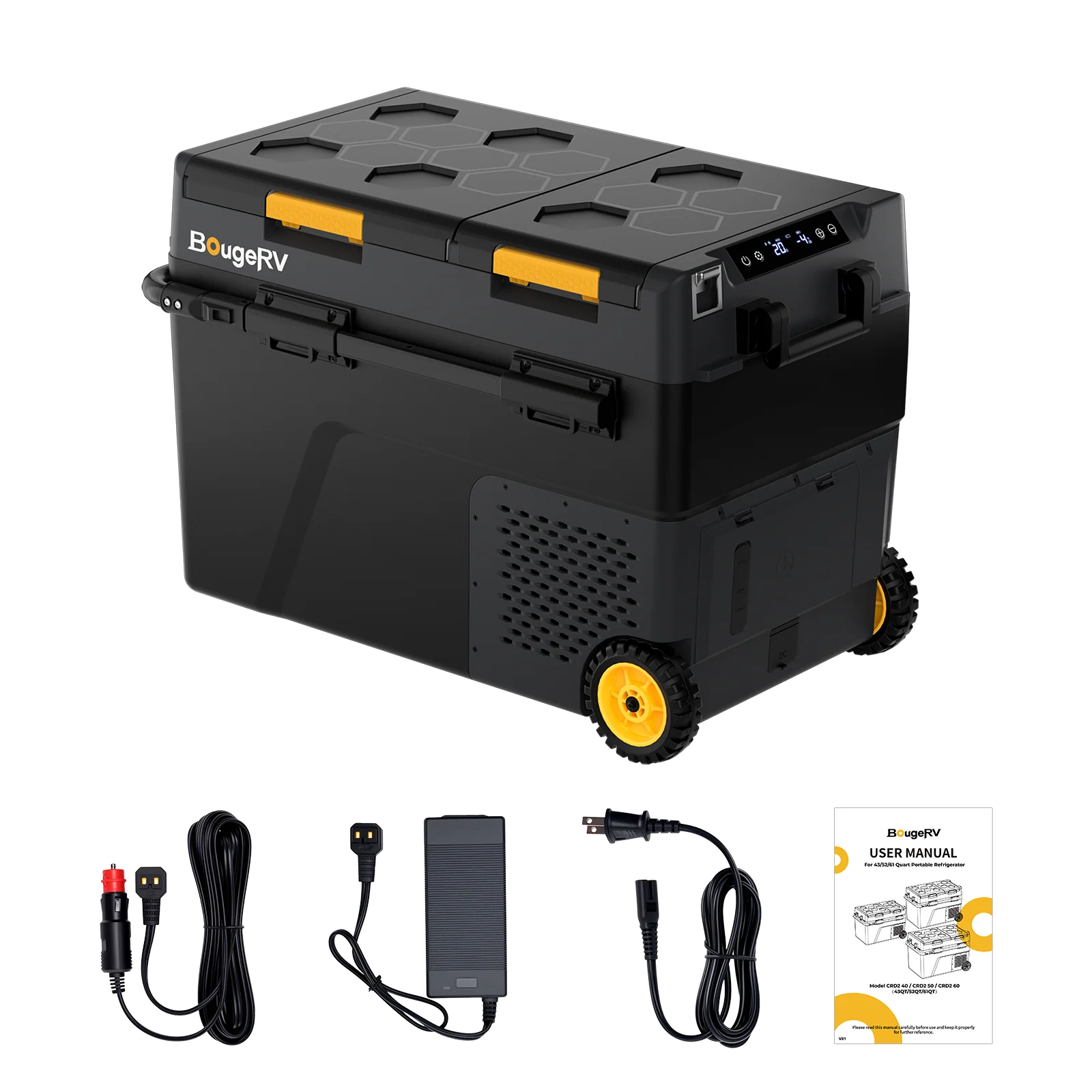BougeRV CRD2 V2.0 49 L Zwei Zonen Doppeltür Kompressor Kühlbox Auto - Image 15