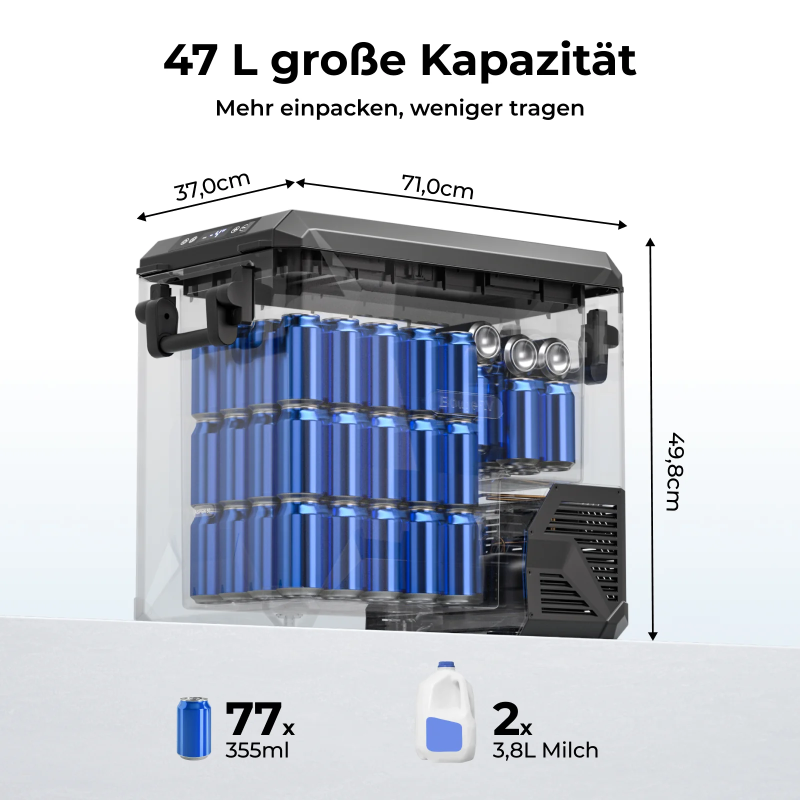 BougeRV Neuer ASPEN S50 12V 47 L tragbarer Kühlschrank (Ohne Rollen) - Image 4