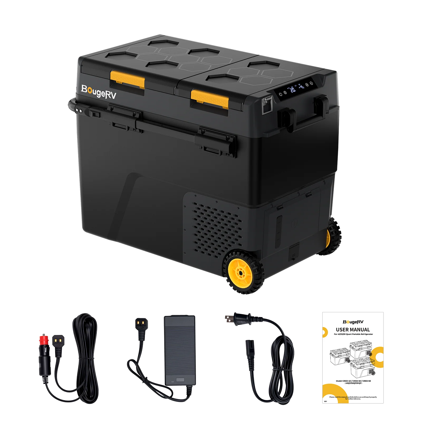 BougeRV CRD2 V2.0 57L Zwei Zonen Doppeltür Kompressor Kühlbox Auto - Image 15