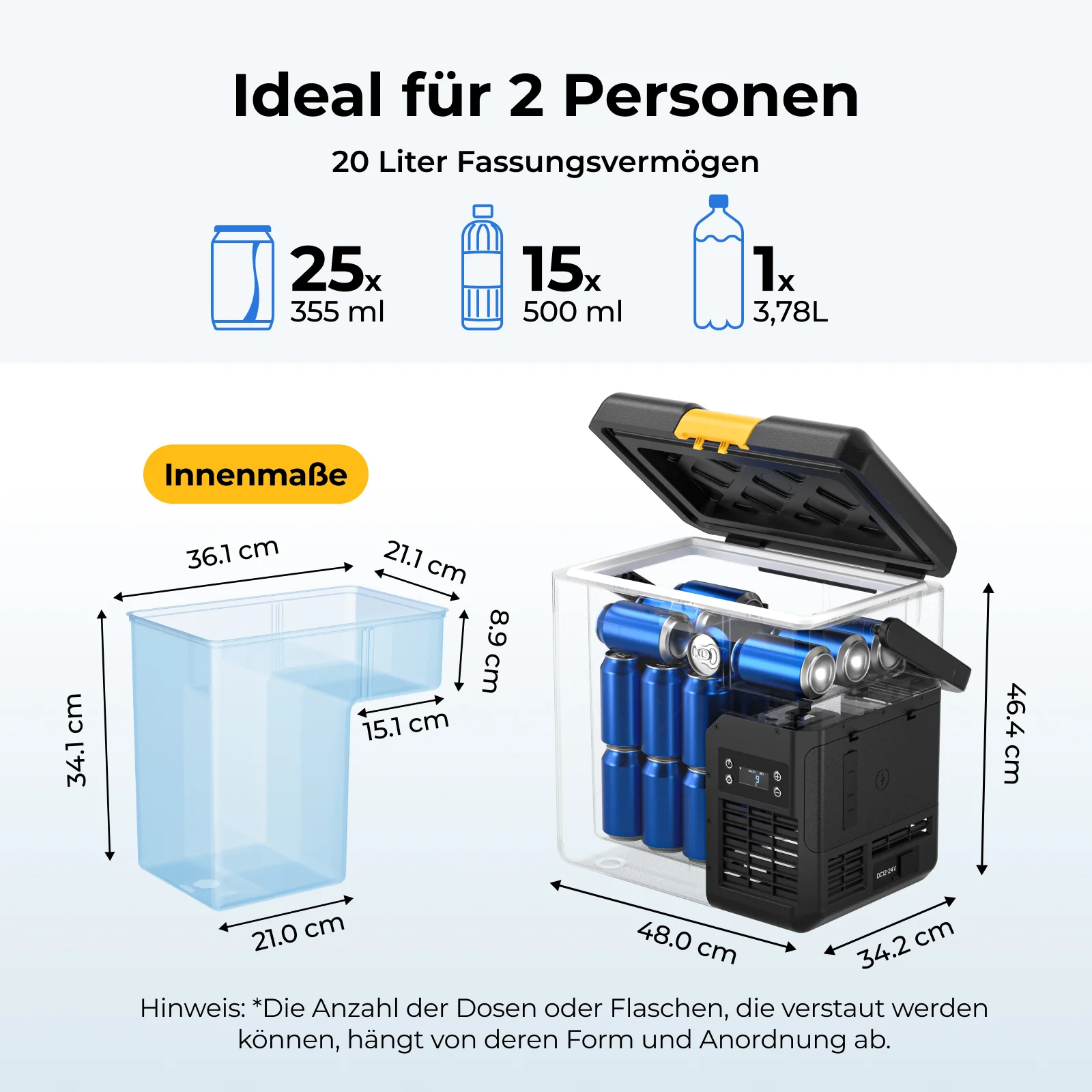 BougeRV Neuer CRH20 20L 12V tragbarer Autokühlschrank - Image 3