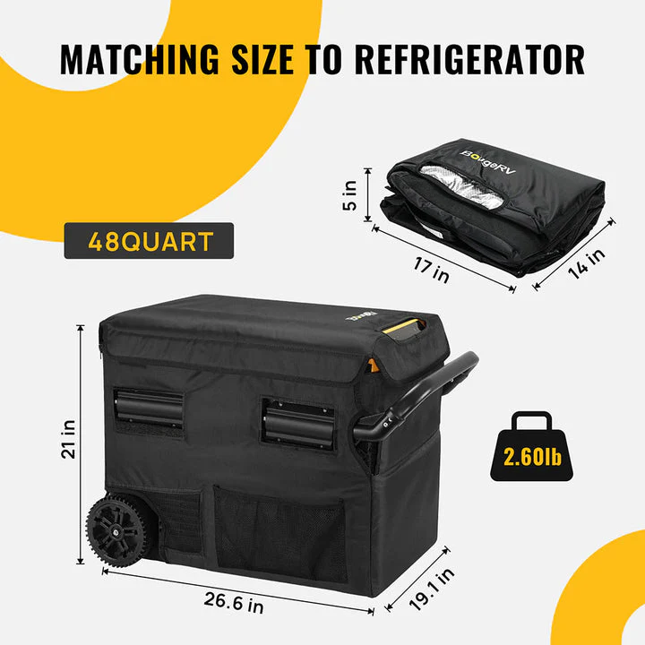 BougeRV CRD 45L 600D Tragetasche für Dual-Zone-Kühlschrank wasserdichte & Kratzfeste - Image 2