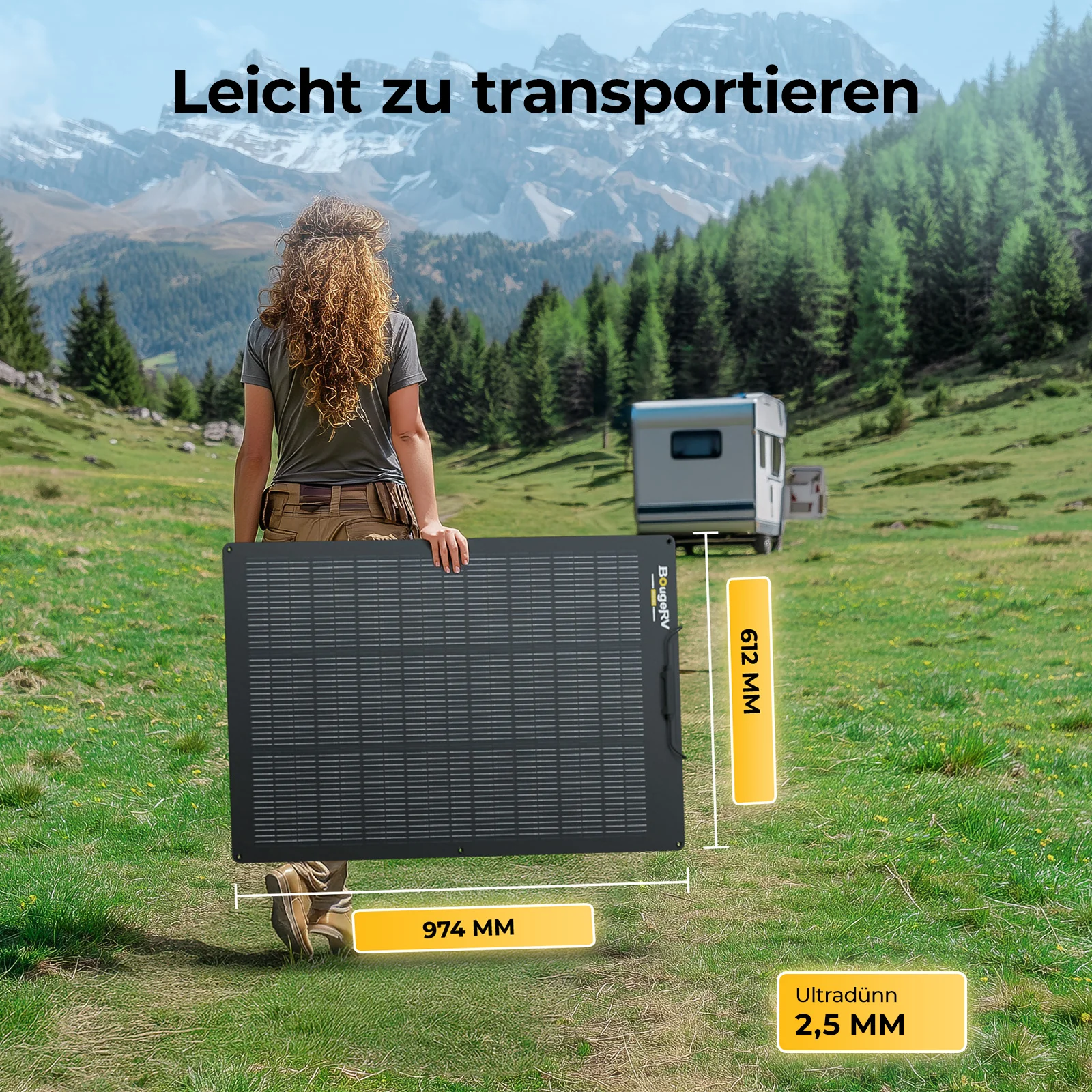 BougeRV Arch Pro 100W N-Typ TOPCon flexibles Solarpanel (12/24V kompatibel) - Image 3