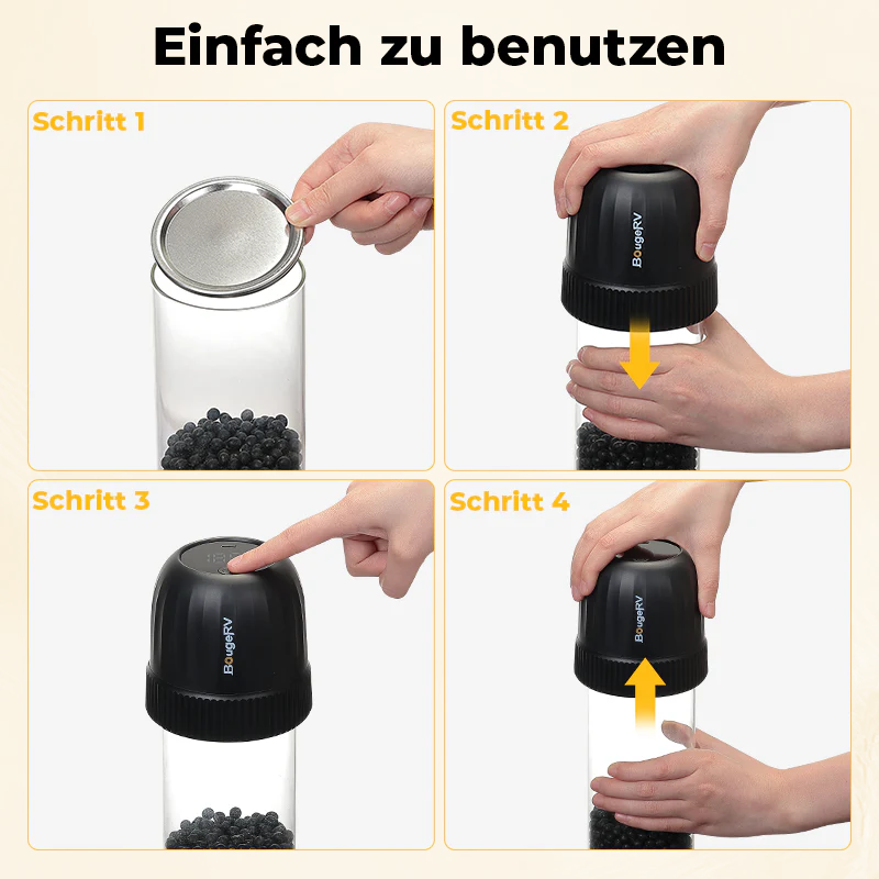 BougeRV Electric Mason Jar Vacuum Sealer Kit für Lebensmittel mit LED Anzeige - Image 2