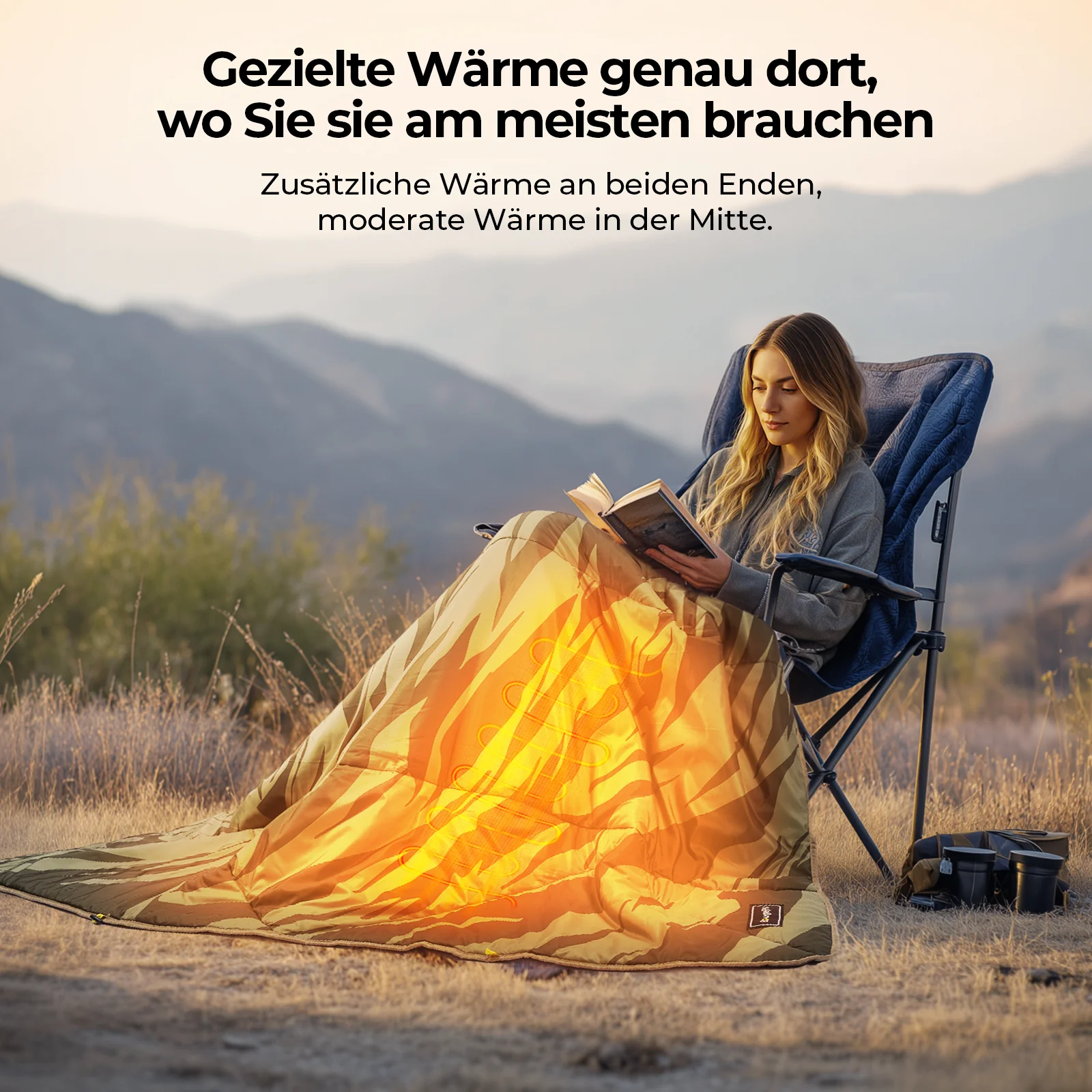 BougeRV 12V tragbare elektrische Decke (Grün) - Image 3