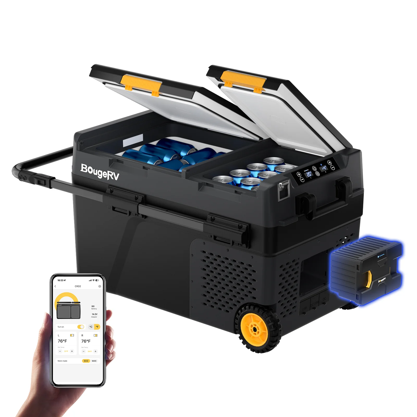 BougeRV CRD2 40 L Zwei Zonen Doppeltür Kompressor Kühlbox Auto - Image 15
