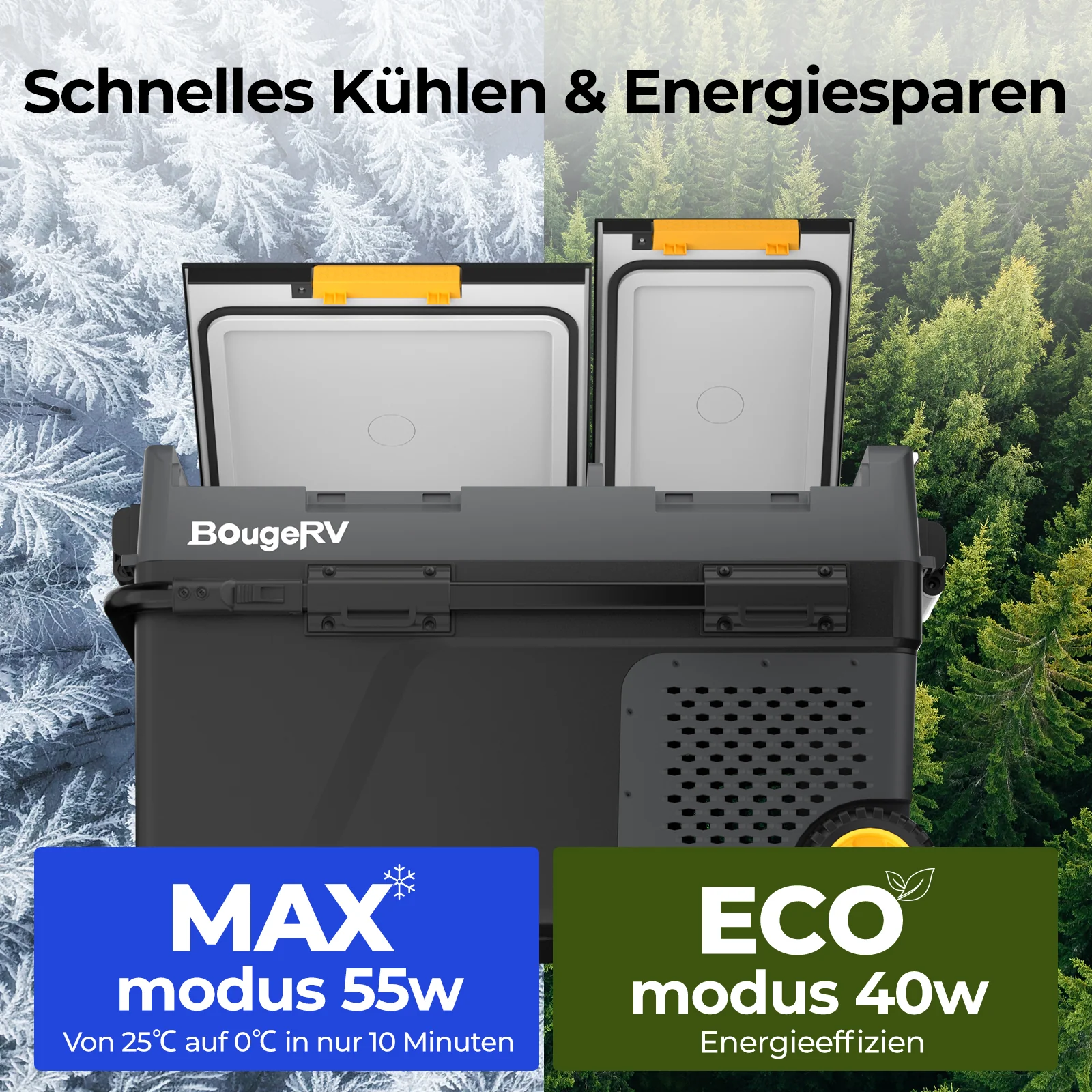 BougeRV CRD2 40 L Zwei Zonen Doppeltür Kompressor Kühlbox Auto - Image 6