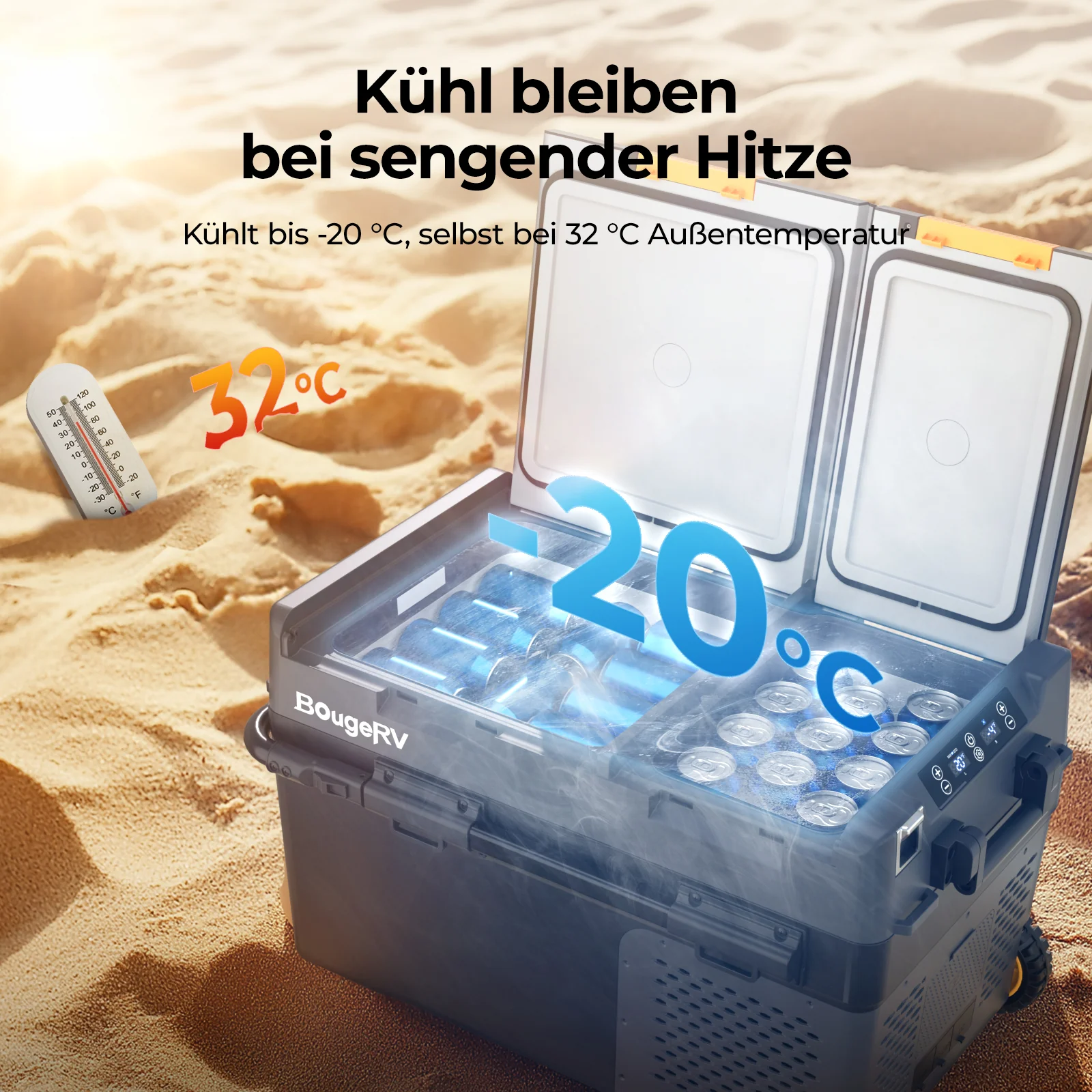 BougeRV CRD2 40 L Zwei Zonen Doppeltür Kompressor Kühlbox Auto - Image 7
