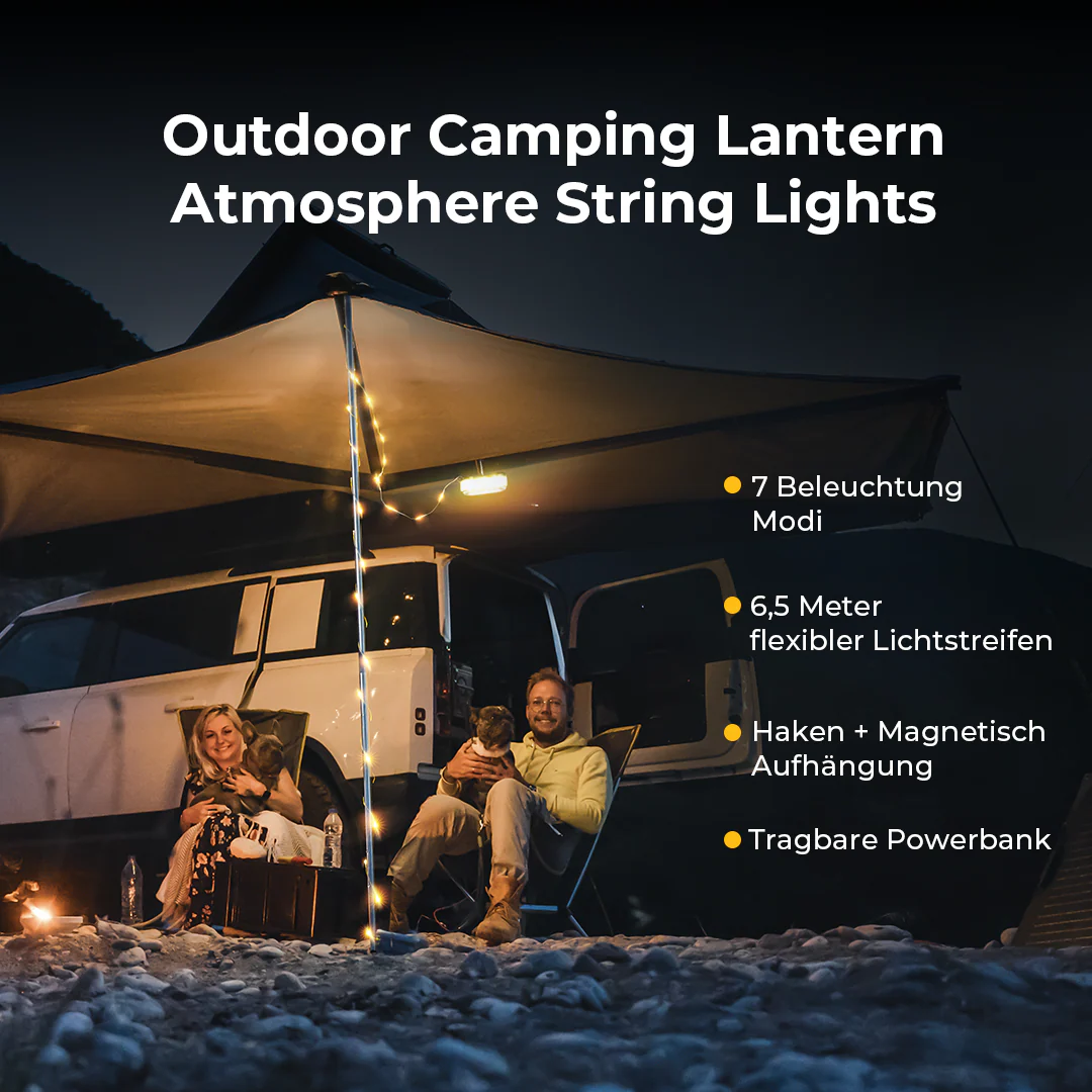 BougeRV Outdoor Camping Lantern Atmosphäre Lichterkette - Image 2