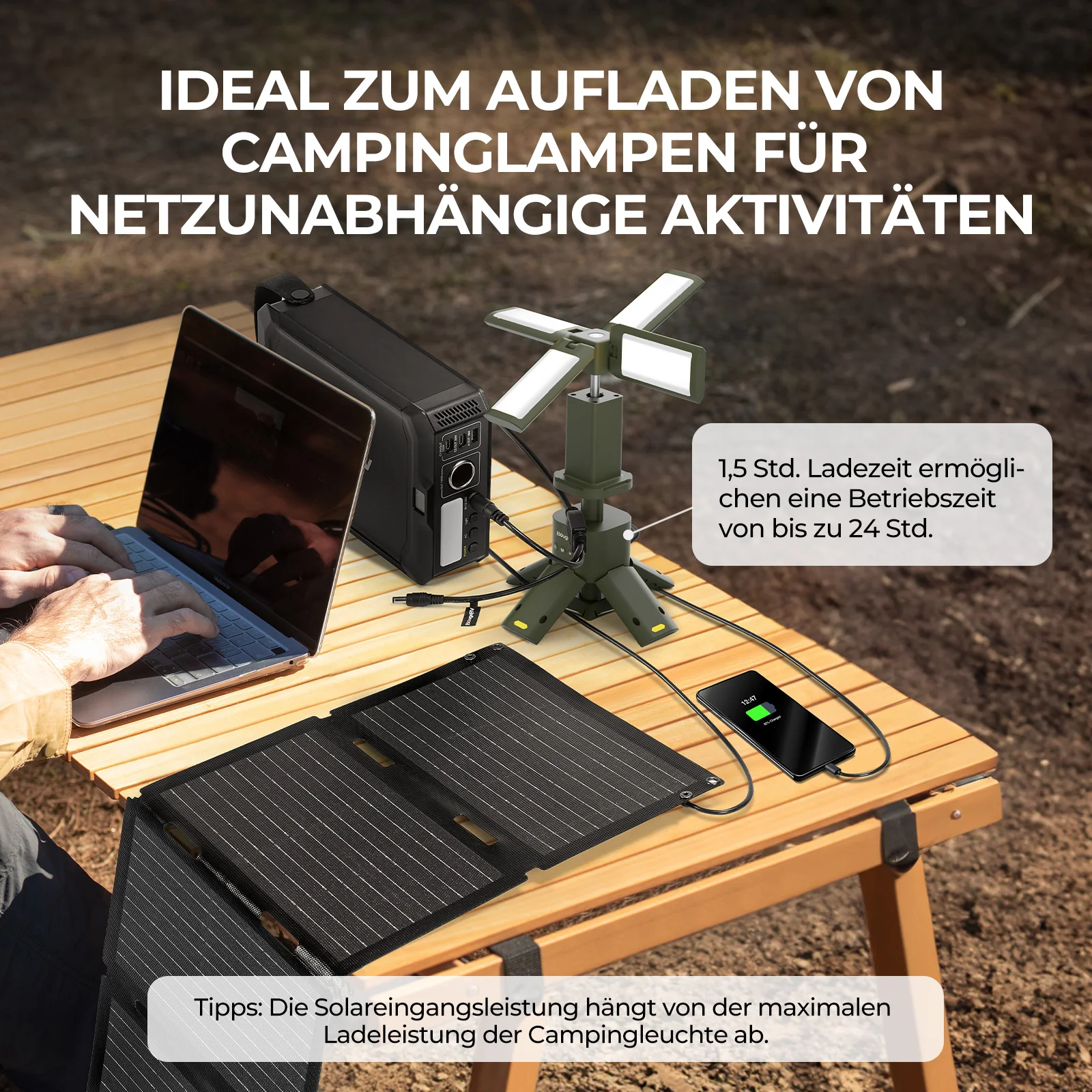 BougeRV Outdoor Tragbar Campinglampe Faltbare - Image 12
