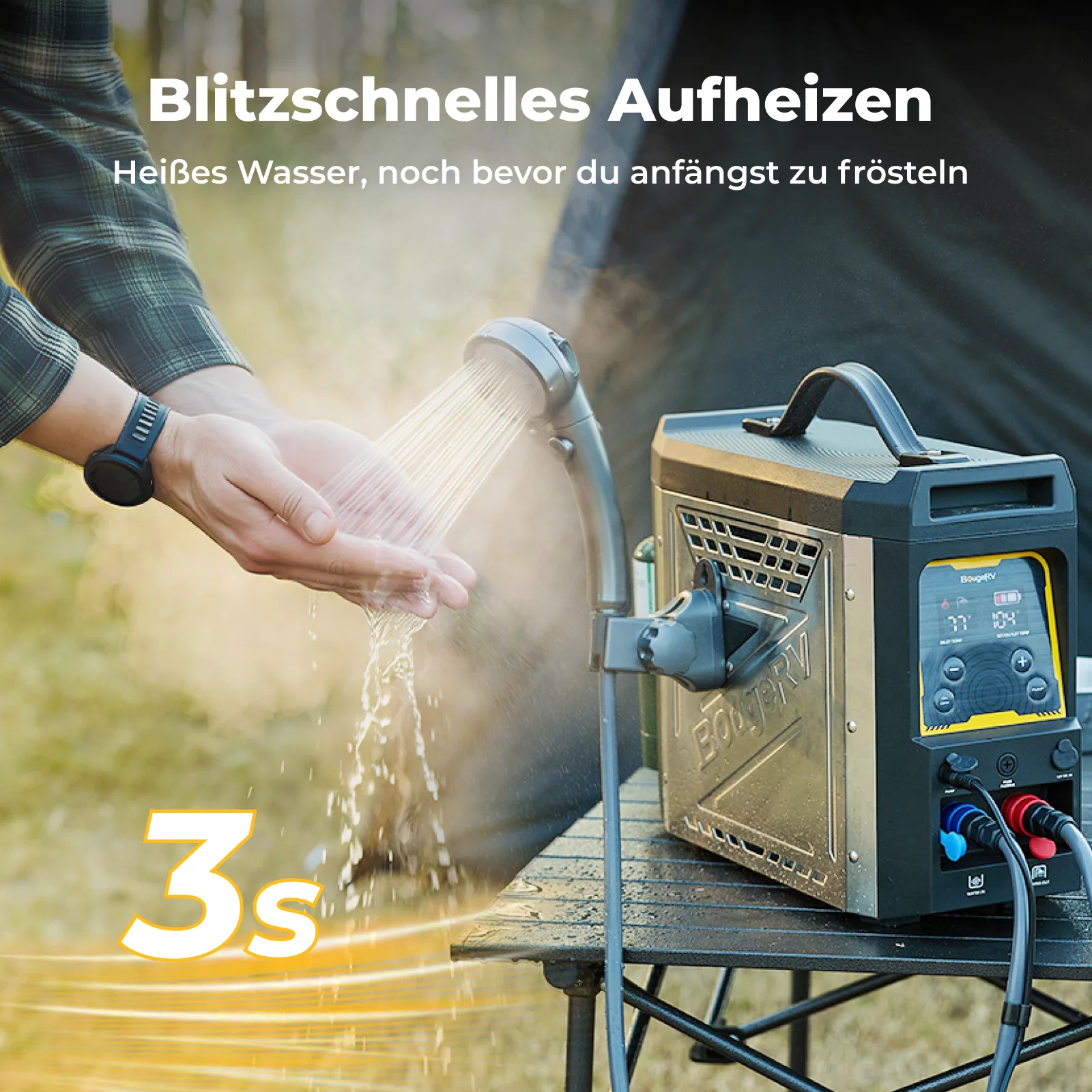 BougeRV Neuer tragbarer Propangas-Wassererhitzer für Campingzwecke im Freien - Image 5