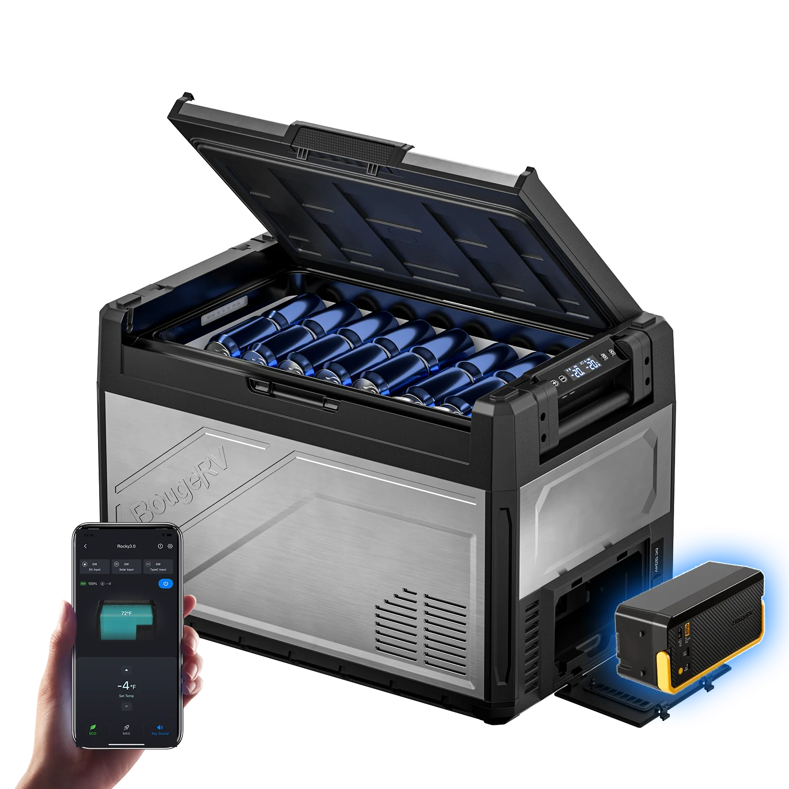 BougeRV New Rocky V3.0 52 L 12-V-Autokühlschrank mit zwei Temperaturzonen - Image 9