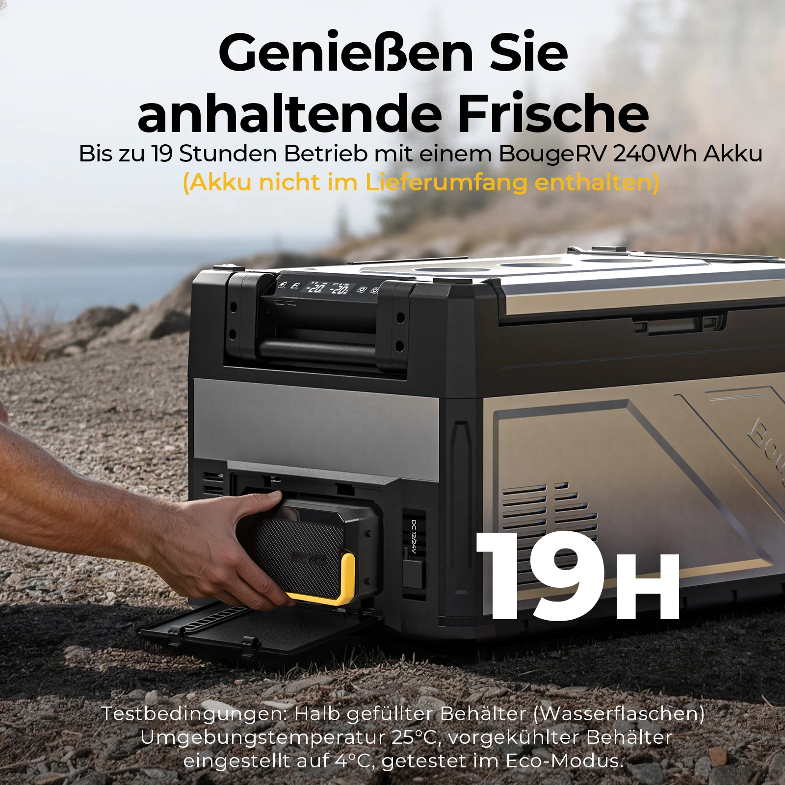 BougeRV Neu Rocky V3.0 65 L Zwei Zonen 12V Kompressor Kühlbox Auto - Image 5