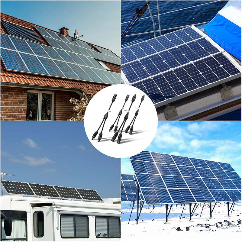 Solar-Steckverbinder 2 Paar Solarpanel Y Stecker（1 Bis 2）Solar Kabel - Image 6