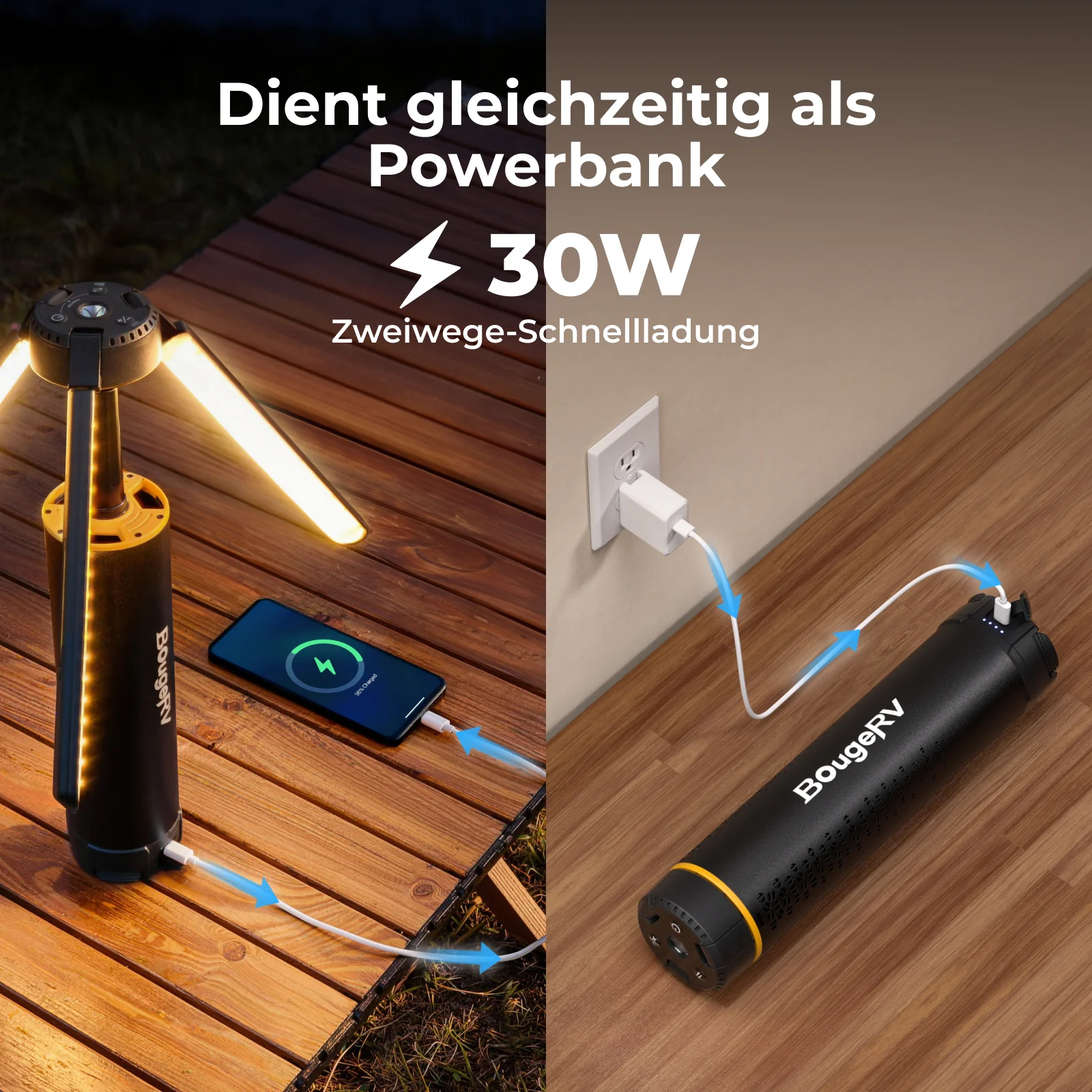 BougeRV Neue T1 tragbare teleskopische Campinglampe - Image 10