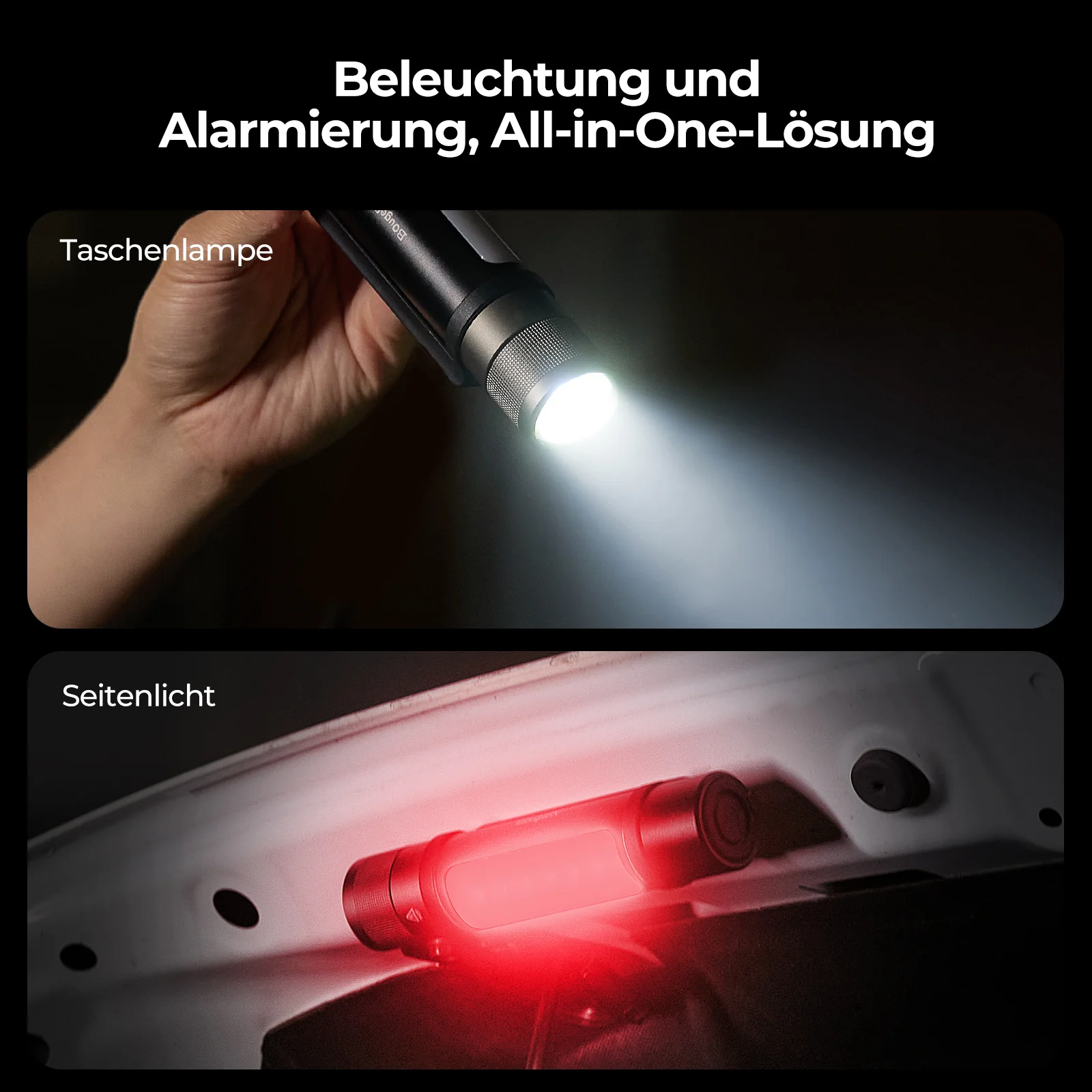 BougeRV AL01 Verstellbare Camping Taschenlampe Outdoor Notlicht - Image 4