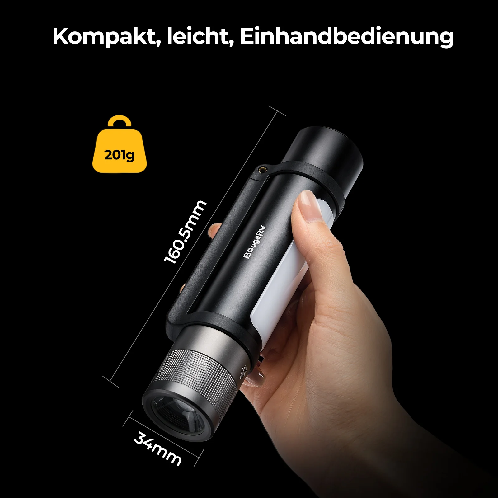 BougeRV AL01 Verstellbare Camping Taschenlampe Outdoor Notlicht - Image 8