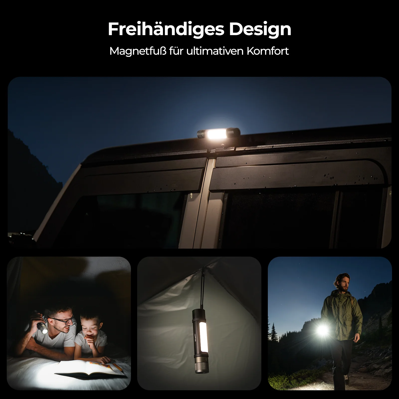 BougeRV AL01 Verstellbare Camping Taschenlampe Outdoor Notlicht - Image 9